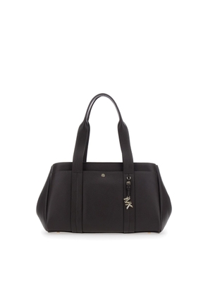 Michael Michael Kors Brown Shoulder Bag With Metallic Logo Plaque In Leather