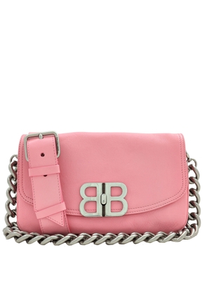 Balenciaga Sweet Pink Calfskin Small BB Soft Flap Shoulder Bag