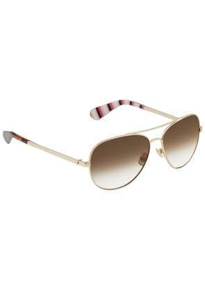 Kate Spade Polarized Brown Gradient Pilot Ladies Sunglasses AVALINE2/S 0013/LA 58