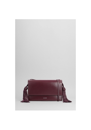 Jil Sander Tassel Shoulder Bag In Viola Leather