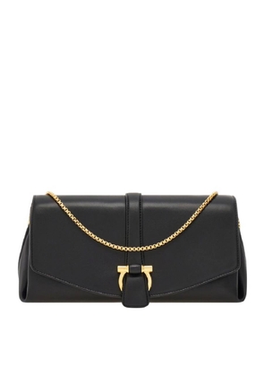 Ferragamo Front Flap Chain-Link Shoulder Bag