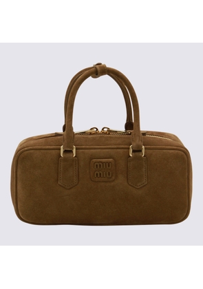 Miu Miu Brown Leather Arcadie Crossbody Bag