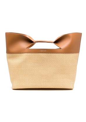 Alexander Mcqueen The Bow Straw-Woven Tote Bag