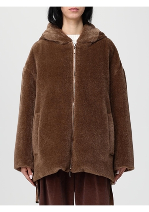Fur Coat MAX MARA THE CUBE Woman color Camel