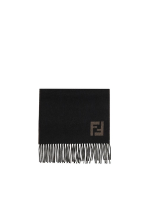 Fendi Black Wool Scarf