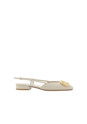 Valentino Garavani White Calfskin Ballet Flats - EU38/US8