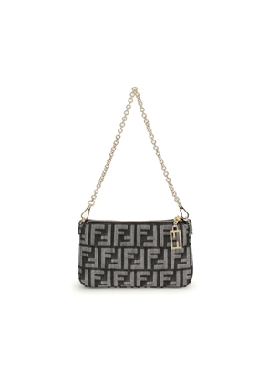 Fendi Blue Cotton Shoulder Bag