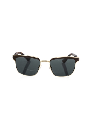 Frankie Morello Brown Metallic Fibre Men Sunglass