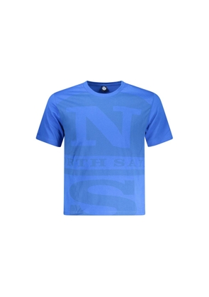 North Sails Blue Cotton Men T-Shirt - XXL