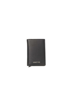Cerruti 1881 Black Calfskin Men Wallet