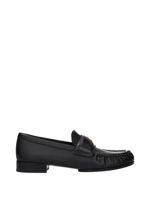 Givenchy Black Leather Slip-On Loafers - EU36/US6