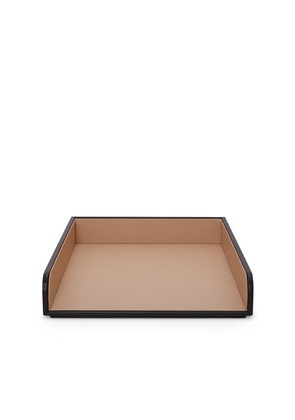 Smythson A4 Paper Tray In Panama In Black