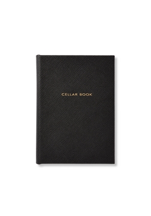 Smythson Hardbound Cellar Book In Panama In Black
