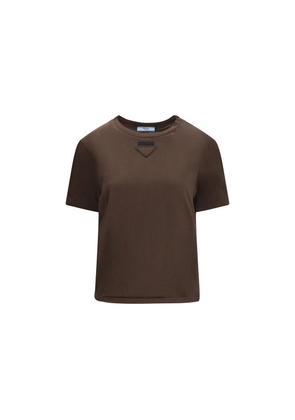 Prada Brown Cotton T-Shirt - M