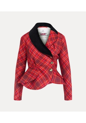 Vivienne Westwood Nana Stormy Jacket Nana Wool Red-plaid 38 Women