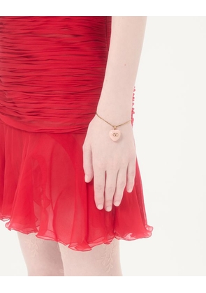 Valentino Garavani Coeur Royal Metal And Enamel Bracelet Woman GOLD/PINK M