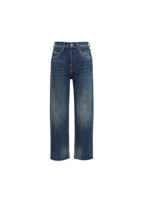 Margiela Blue Cotton Straight-Leg Jeans - 26