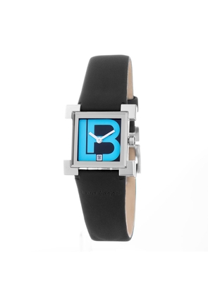 Laura Biagiotti Black Leather Dress Watch