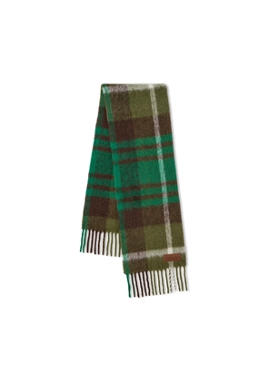 Mulberry Women's Oversized Check Textured Scarf Juniper Green-Emeral