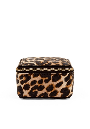 Smythson Medium Square Trinket Case In Panama Leopard