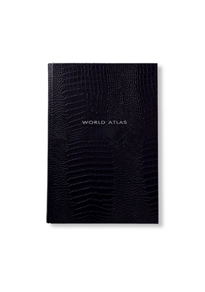 Smythson Large World Atlas In Mara In Navy