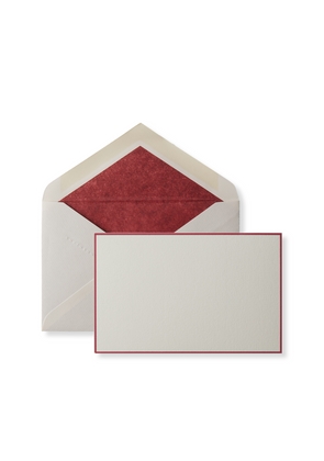 Smythson Bordered Correspondence Cards In Raspberry