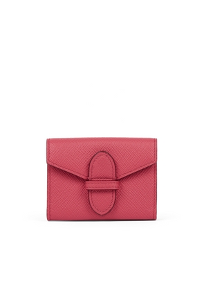 Smythson Single Playing Cards Case In Panama In Raspberry