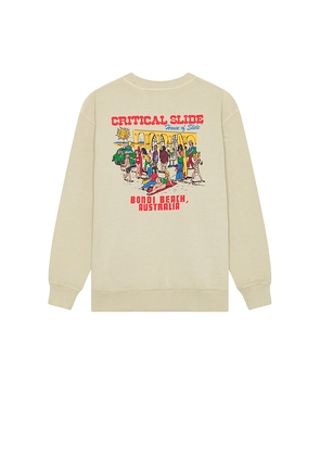 Critical Slide Pavilion Crew Sweatshirt in Cream. Size S. Also in M.