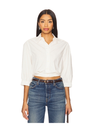 Bobi Puff Sleeve Cropped Top in White. Size M. Also in L.