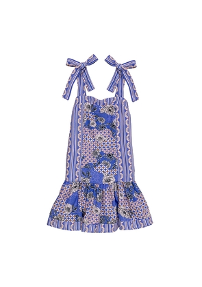 Agua Bendita Kaio Quilt Dress in Purple. Size 2. Also in 4, 6.