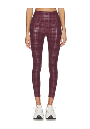 Beyond Yoga High Waisted Midi Legging in Burgundy. Size L. Also in M, S, XL, XS.