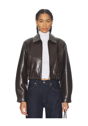 AGOLDE Essie Jacket in Chocolate. Size L. Also in M, S, XS.