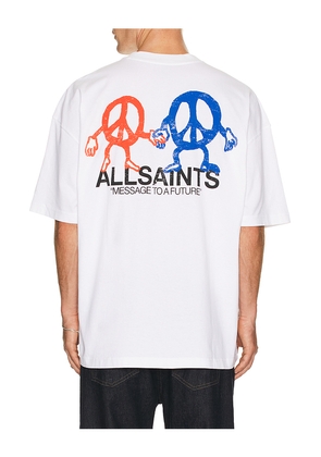 ALLSAINTS Bedfellow Crew Neck Tee in White. Size L. Also in M, S, XL/1X.