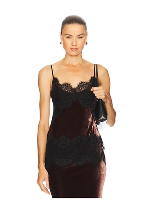 HERSKIND Gilly Silk Blend Top in Brown. Size 34. Also in 40.