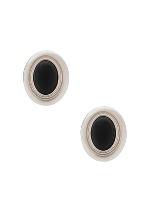 Heaven Mayhem Prize Stud Earrings in Metallic Silver.