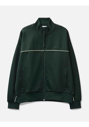 Satin Effect Zip-Up Fleece Sweatshirt