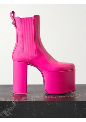 Valentino Garavani - Valentino Garavani Club Beatle 125 Patent-leather Platform Ankle Boots - Pink - IT36,IT36.5,IT37,IT37.5,IT38,IT38.5,IT39,IT39.5,IT40,IT41