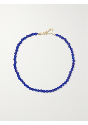 Mateo - 14-karat Gold Lapis Lazuli Anklet - Blue - One size