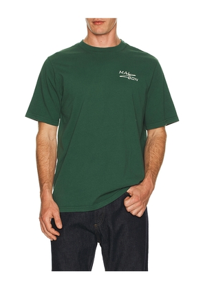 Malbon Golf Bermuda Sport Utility Tee in Green. Size L. Also in M, S, XL/1X.