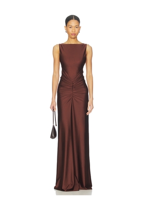NBD Shilpa Gown in Brown. Size L. Also in M, S, XL, XS, XXS.