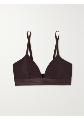 CDLP - + Net Sustain Stretch-tencel Lyocell Soft-cup Triangle Bra - Brown - x small,small,medium,large,x large