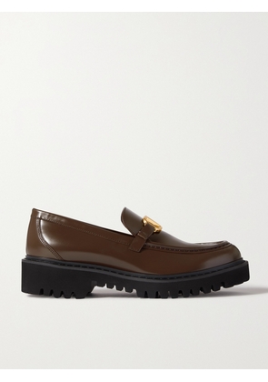 Valentino Garavani - Vlogo Leather Loafers - Brown - IT35,IT35.5,IT36,IT36.5,IT37,IT37.5,IT38,IT38.5,IT39,IT39.5,IT40,IT40.5,IT41,IT41.5