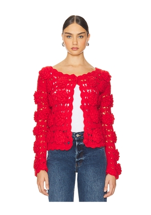 Tach Clothing Eider Cardi in Red. Size L. Also in M.