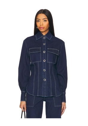 Rangel Rebeca Shirt in Denim-Dark. Size M. Also in S.