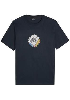 PS Paul Smith Zebra Printed Cotton T-shirt - Navy - XL