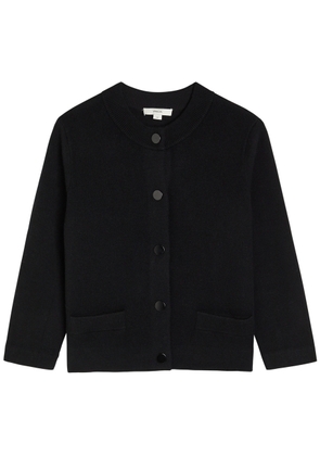 Vince Shrunken Snap Wool-blend Cardigan - Black - S (UK8-10 / S)