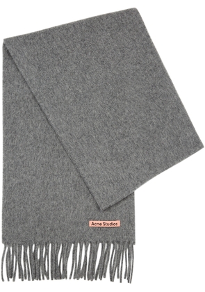 Acne Studios Canada Skinny Wool Scarf - Grey