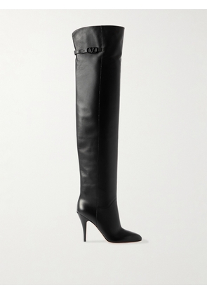 Valentino Garavani - 105 Buckle-embellished Leather Over-the-knee Boots - Black - IT36,IT36.5,IT37,IT37.5,IT38,IT38.5,IT39,IT39.5,IT40,IT40.5,IT41