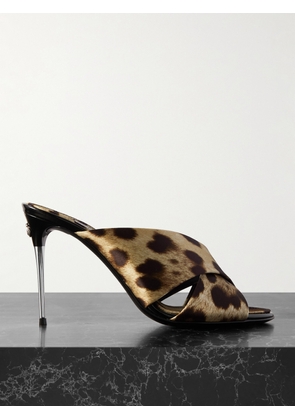Dolce & Gabbana - Leopard-print Satin Mules - Animal print - IT36,IT36.5,IT37,IT37.5,IT38,IT38.5,IT39,IT39.5,IT40,IT40.5,IT41,IT42
