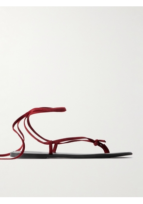 The Row - Suede Sandals - Red - IT36,IT36.5,IT37,IT37.5,IT38,IT38.5,IT39,IT39.5,IT40,IT40.5,IT41,IT41.5